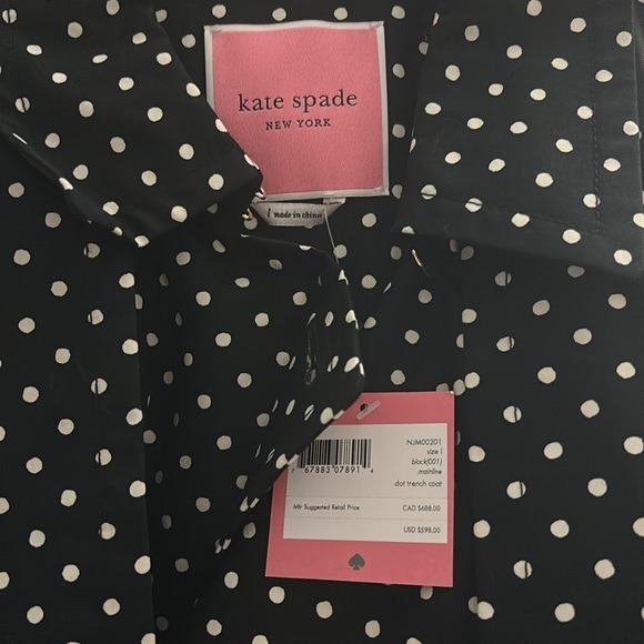 Kate Spade Dot Trench Coat NWT - Picture 2 of 4